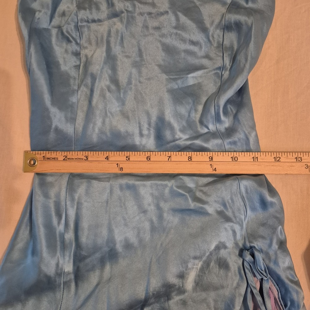 Vintage 2003 Victoria's Secret 100% Silk Ruffle Slip Dress Y2K Fairycore Mermaid - Picture 8 of 9